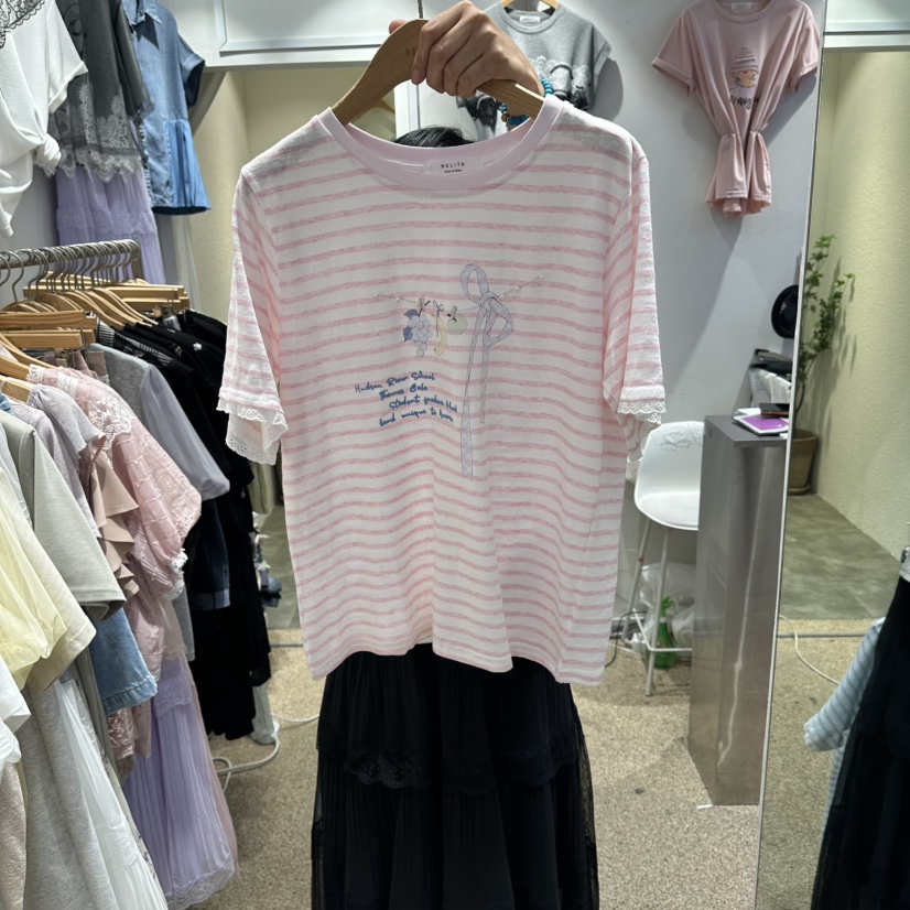 BELITA韓國直郵女裝新款推薦休閑時尚26夏季人氣熱賣T恤BELITAT恤圖色2