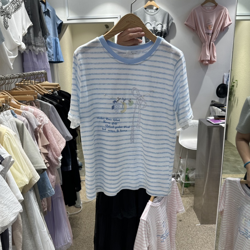 BELITA韓國直郵女裝新款推薦休閑時尚26夏季人氣熱賣T恤BELITAT恤圖色3