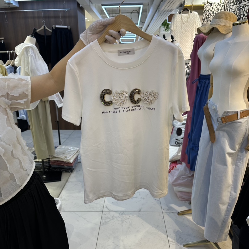 COCO HOLIC韓國東大門直郵女裝新品26夏季熱賣時尚人氣T恤COCO HOLICT恤圖色1