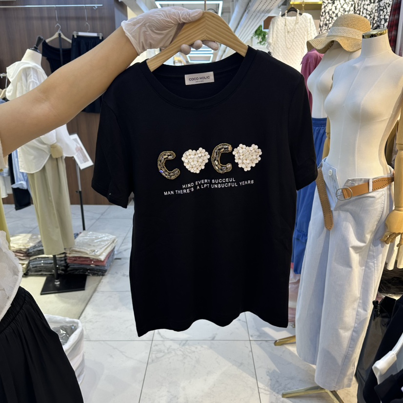 COCO HOLIC韓國東大門直郵女裝新品26夏季熱賣時尚人氣T恤COCO HOLICT恤圖色2