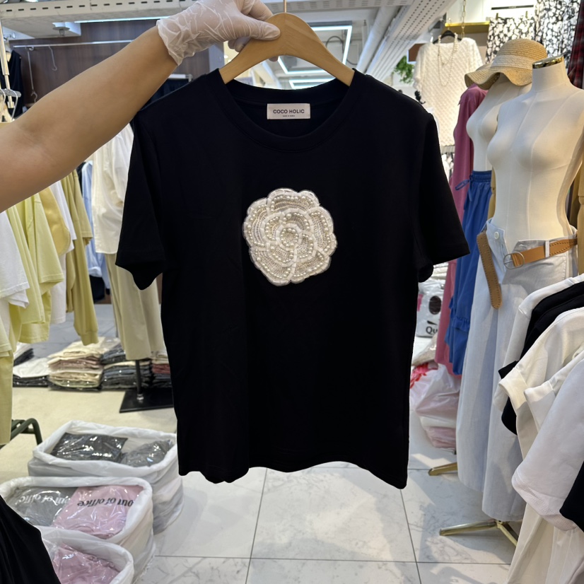 COCO HOLIC韓國直郵女裝新品推薦26夏季熱賣時尚人氣T恤COCO HOLICT恤圖色2