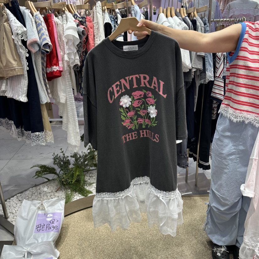 VIRUS韓國直郵女士新款推薦人氣26夏季熱賣休閑時尚T恤VIRUST恤圖色2