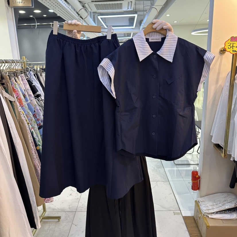 COCO HOLIC韓國東大門代購女士新品26夏季休閑推薦人氣套裝COCO HOLIC套裝圖色2