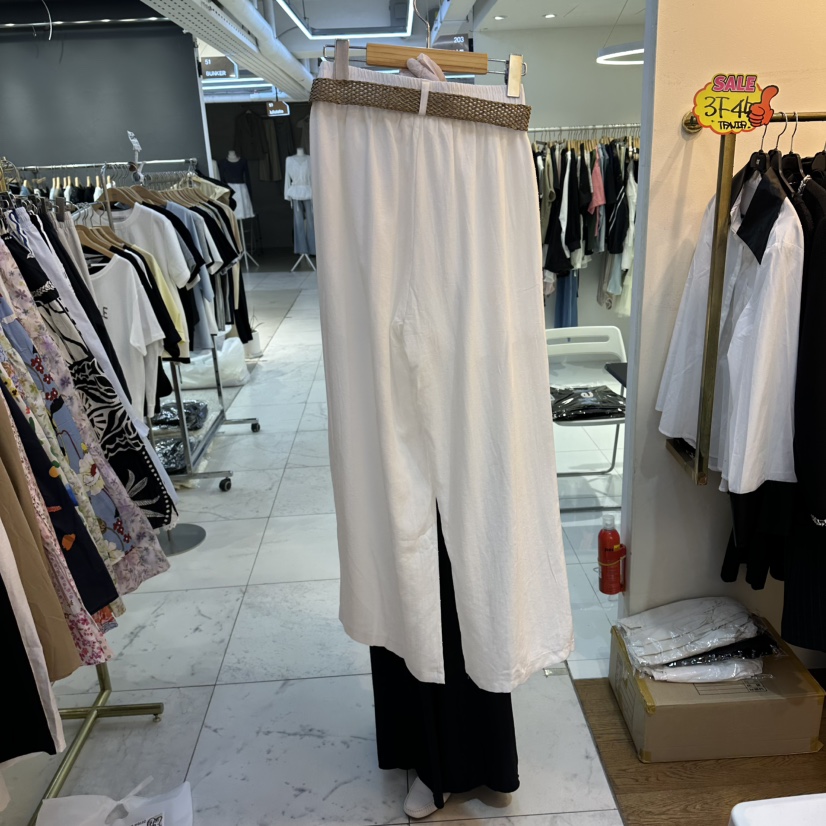 COCO HOLIC韓國直郵女士新品推薦26夏季休閑褲含腰帶系帶亞麻COCO HOLIC休閑褲