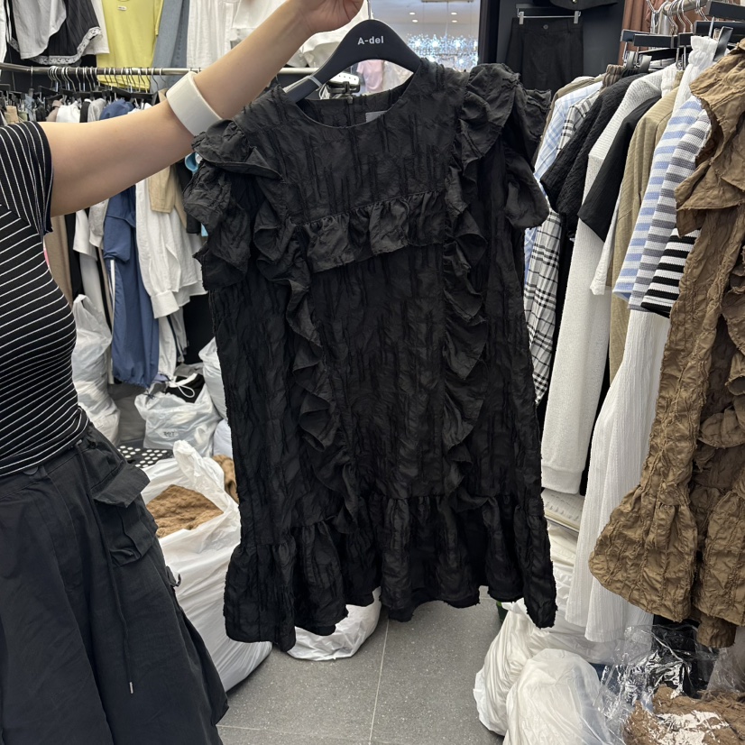 A-DEL韓國直郵女裝新品熱賣推薦休閑時尚人氣連衣裙褶皺A-DEL連衣裙圖色3