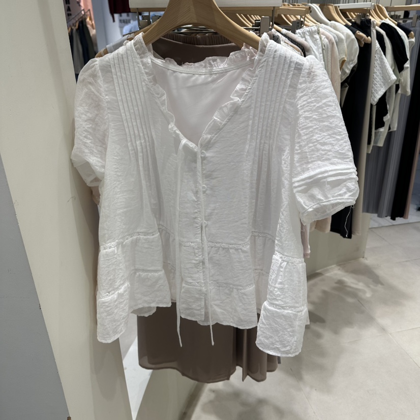 HARU-Q韓國東大門直郵女裝新品人氣休閑推薦時尚襯衫蕾絲衫HARU-Q襯衫/蕾絲衫圖色2