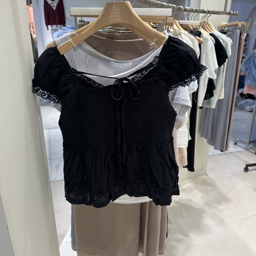 HARU-Q韓國直郵實拍女裝新品熱賣休閑26夏季時尚襯衫蕾絲衫HARU-Q襯衫/蕾絲衫