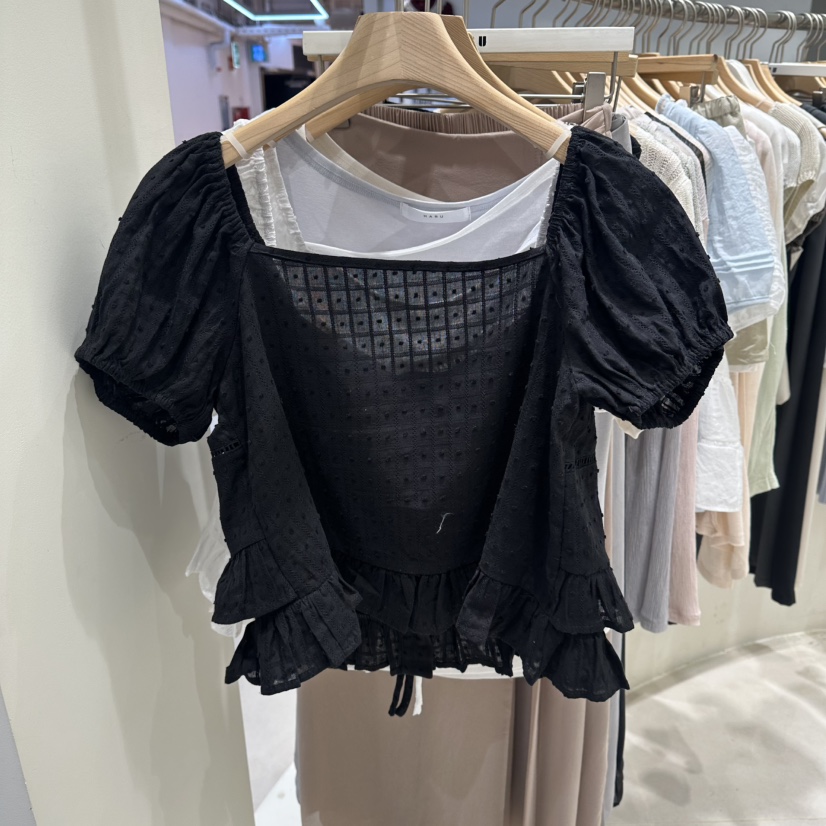 HARU-Q韓國東大門直郵女裝新品人氣休閑26夏季襯衫蕾絲衫HARU-Q襯衫/蕾絲衫