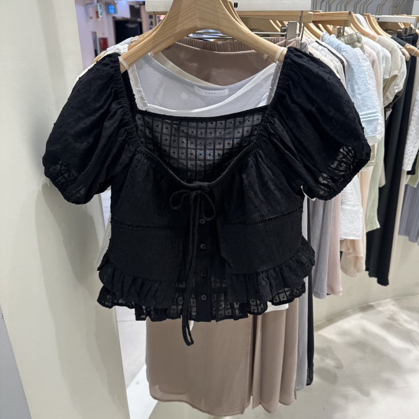 HARU-Q韓國東大門直郵女裝新品人氣休閑26夏季襯衫蕾絲衫HARU-Q襯衫/蕾絲衫圖色2