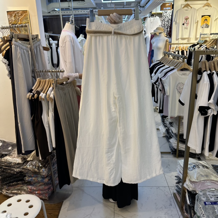 COCO HOLIC東大門實拍韓國女士新款人氣休閑褲含腰帶系帶COCO HOLIC休閑褲