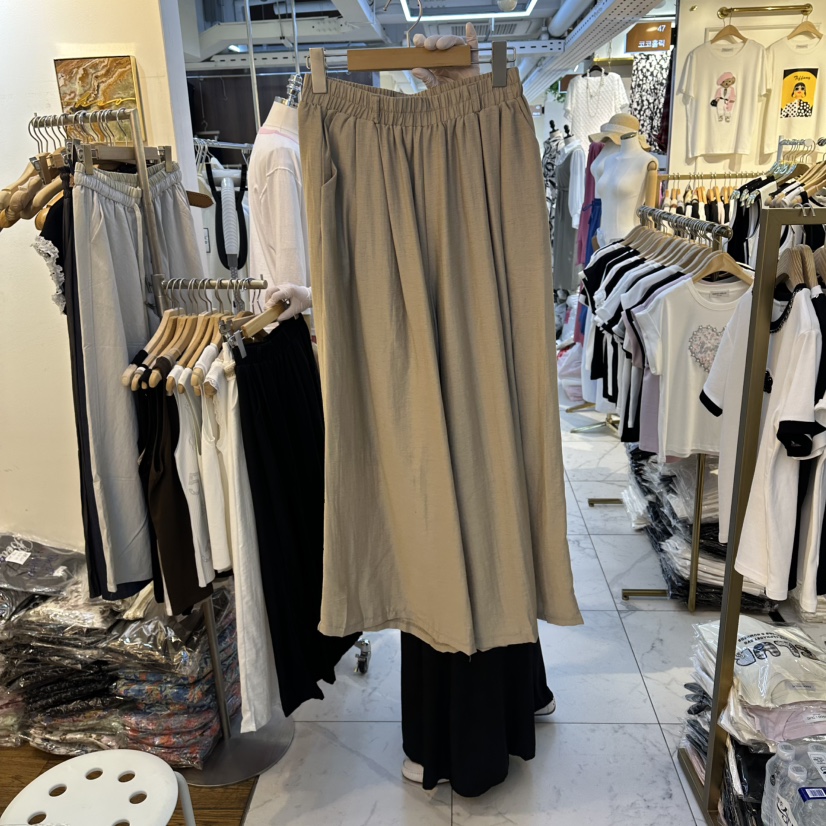 COCO HOLIC東大門實拍韓國女士新款人氣休閑褲含腰帶系帶COCO HOLIC休閑褲圖色2
