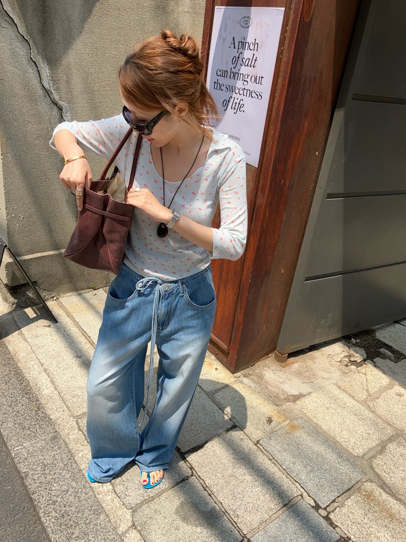 MADE-P韓國東大門直郵女士新款推薦休閑時尚26夏季牛仔褲MADE-P牛仔褲