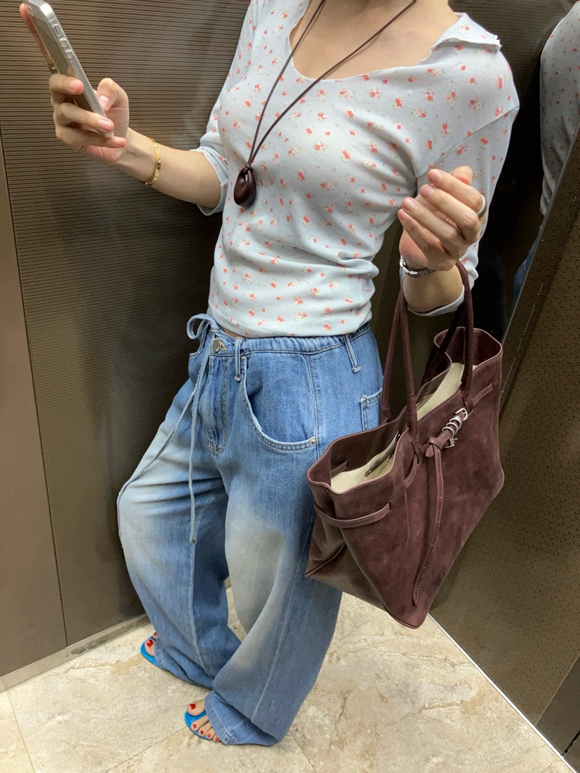 MADE-P韓國東大門直郵女士新款推薦休閑時尚26夏季牛仔褲MADE-P牛仔褲