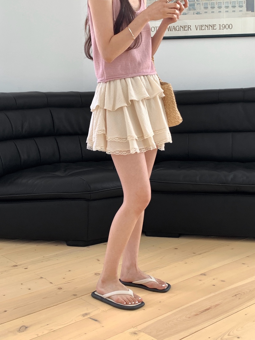 RE:OPENING東大門實拍韓國女士新品推薦熱賣26夏季人氣短裙RE:OPENING短裙