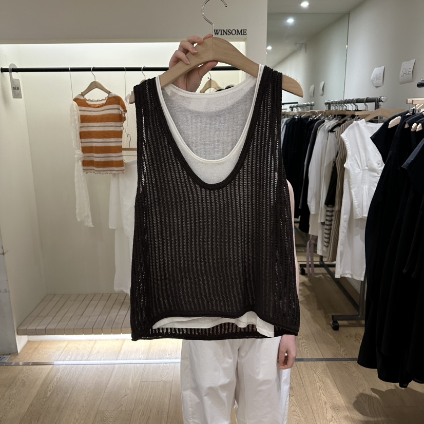 WINSOME韓國東大門代購女裝新品推薦熱賣套裝針織無袖披肩WINSOME套裝圖色3