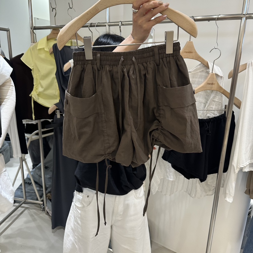 RENDER韓國代購女裝新款時尚休閑人氣熱賣26夏季短褲亞麻RENDER短褲圖色2