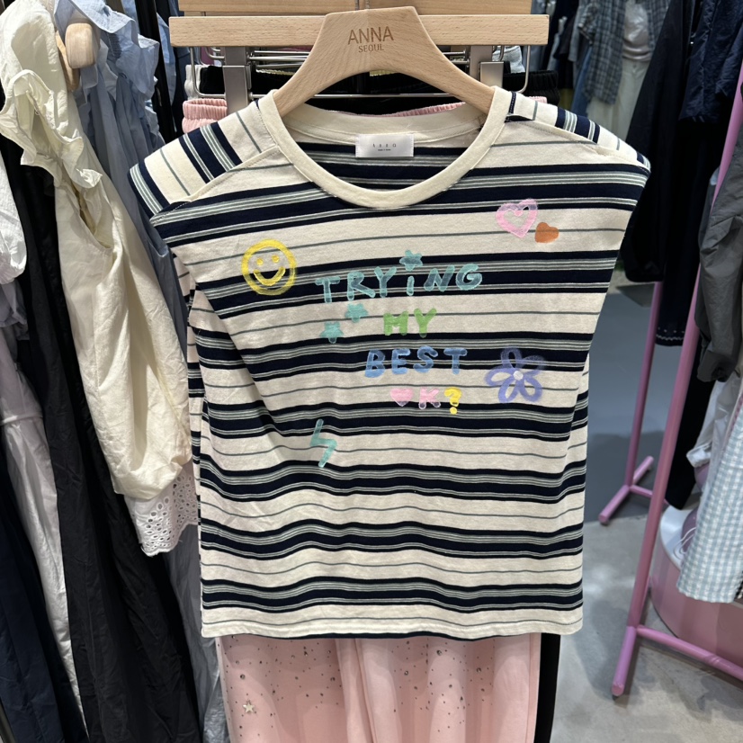 ANNA-P韓國直郵女裝新品休閑推薦熱賣時尚吊帶背心無袖條紋ANNA-P吊帶/背心圖色1