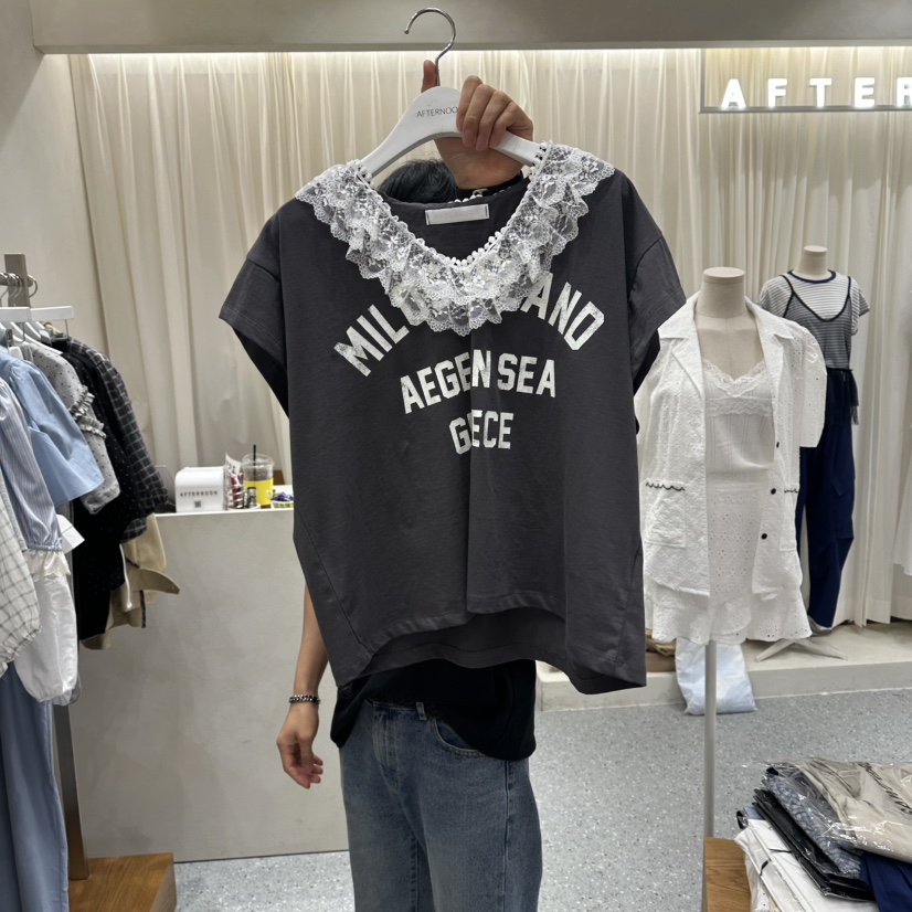 AFTERNOON韓國直郵女士新品推薦休閑時尚熱賣26夏季人氣T恤AFTERNOONT恤圖色2