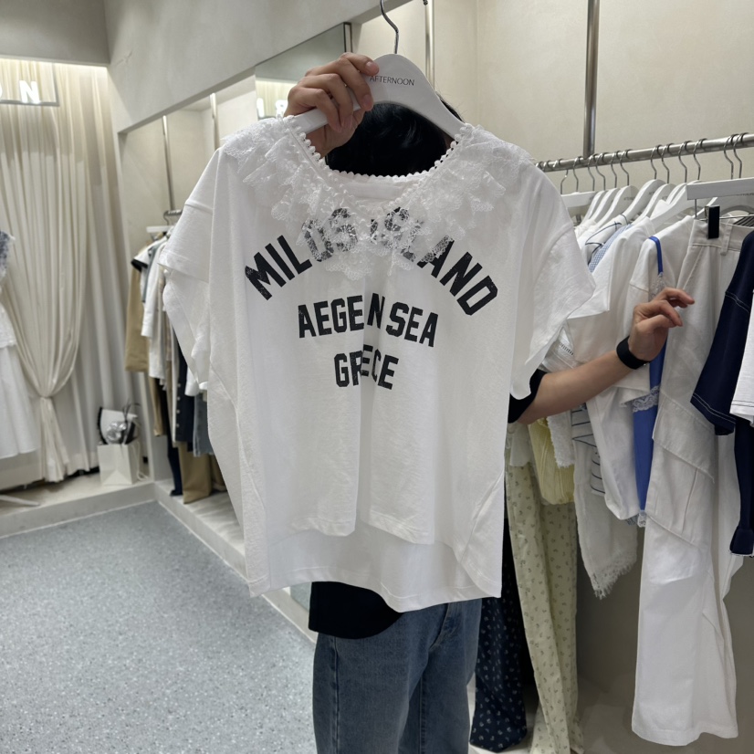 AFTERNOON韓國直郵女士新品推薦休閑時尚熱賣26夏季人氣T恤AFTERNOONT恤圖色3