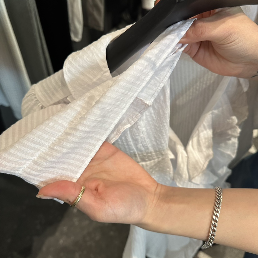 ELF-L韓國直郵女裝新品熱賣推薦人氣休閑襯衫蕾絲衫荷葉邊PROJECT ELF/ELF-L襯衫/蕾絲衫