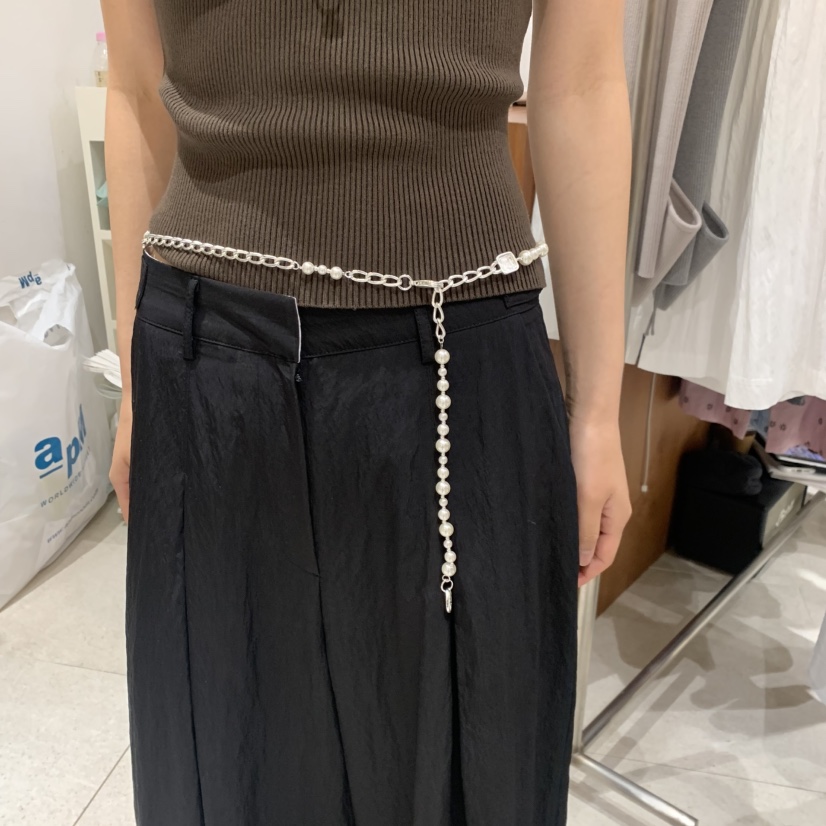 TEMPTING韓國東大門代購女裝新品人氣時尚推薦休閑腰帶珍珠TEMPTING腰帶圖色1