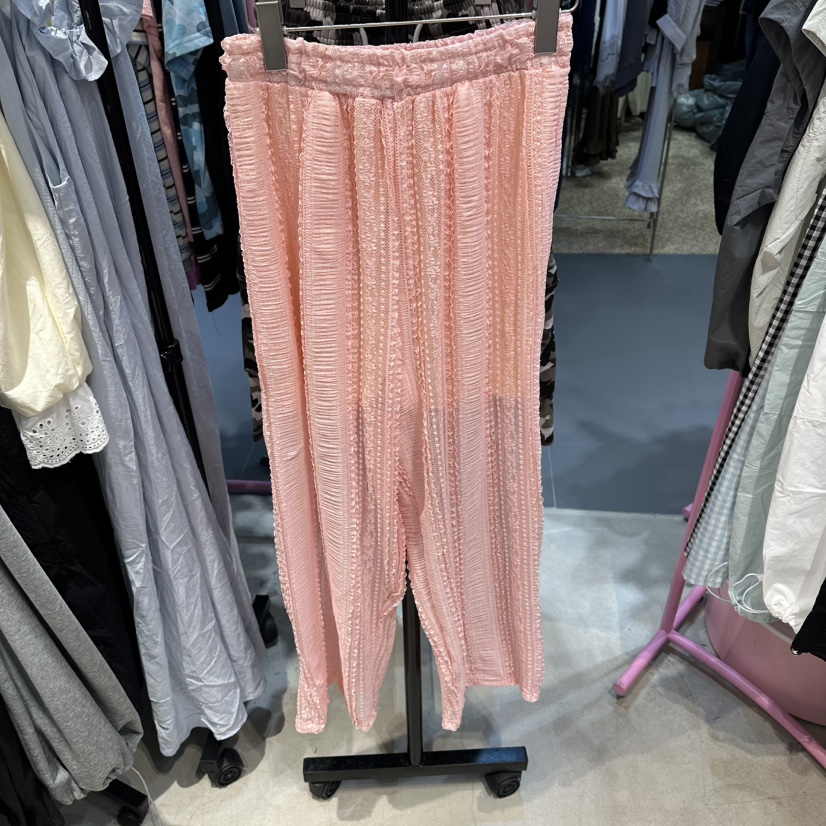ANNA-P韓國直郵女士新款熱賣26夏季休閑人氣時尚休閑褲蕾絲ANNA-P休閑褲圖色1