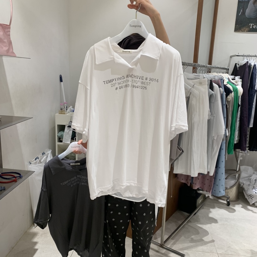 TEMPTING韓國直郵女裝新款時尚休閑推薦熱賣26夏季人氣T恤TEMPTINGT恤圖色2