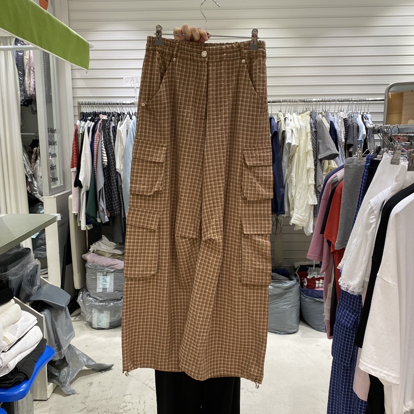 BRICKLANE韓國直郵實拍女士新品推薦26夏季休閑褲工裝褲雙層BRICKLANE休閑褲圖色1