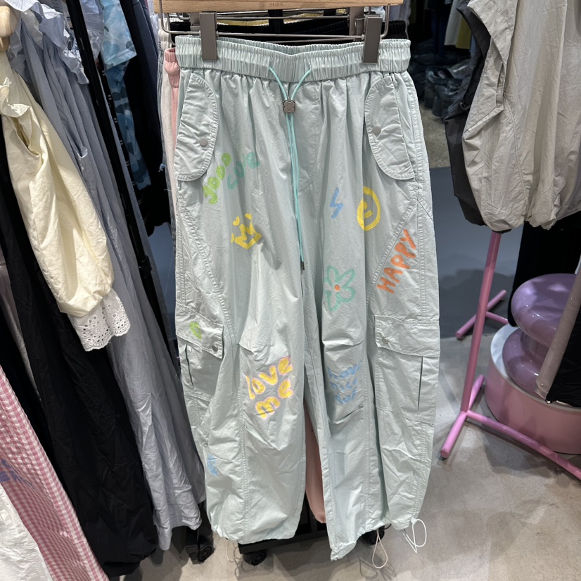 ANNA-P韓國代購女士新款時尚26夏季人氣休閑褲工裝褲小號ANNA-P休閑褲圖色2