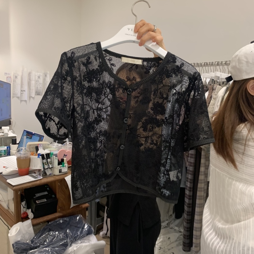 VENIR-a韓國代購女裝新款休閑推薦26夏季人氣襯衫蕾絲衫VENIR-a襯衫/蕾絲衫圖色2