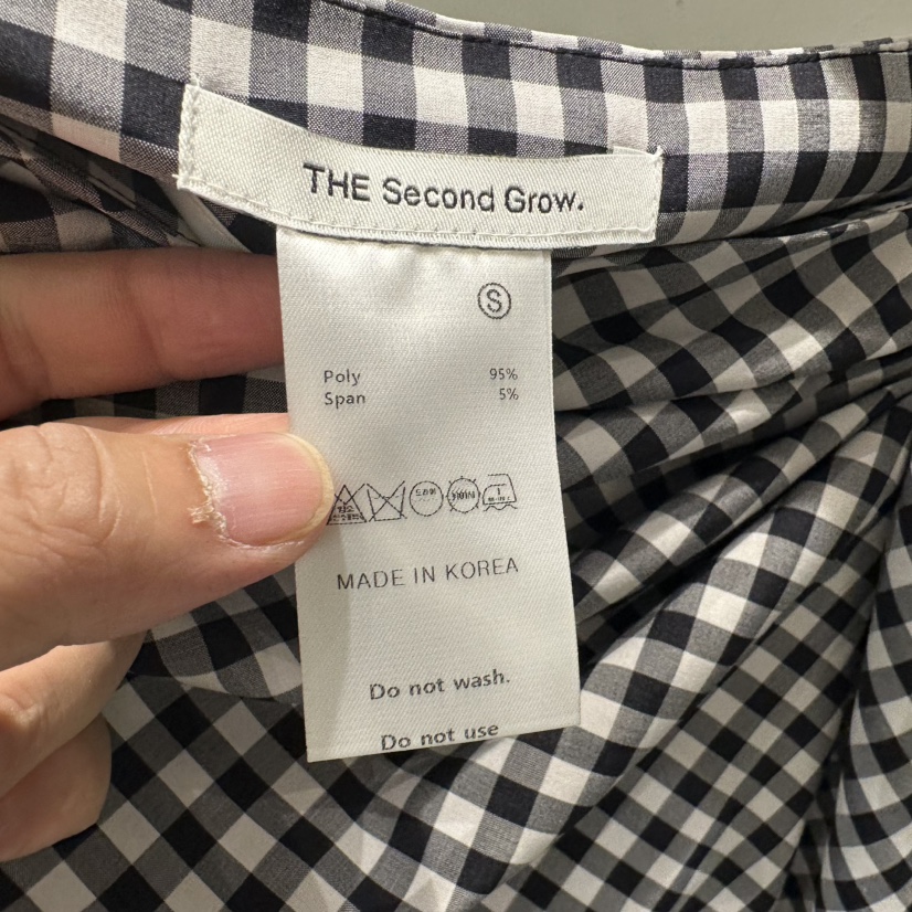 THE SECOND GROW/QUEENSRABBIT東大門實拍韓國女士新品推薦長裙格紋THE SECOND GROW/QUEENSRABBIT長裙