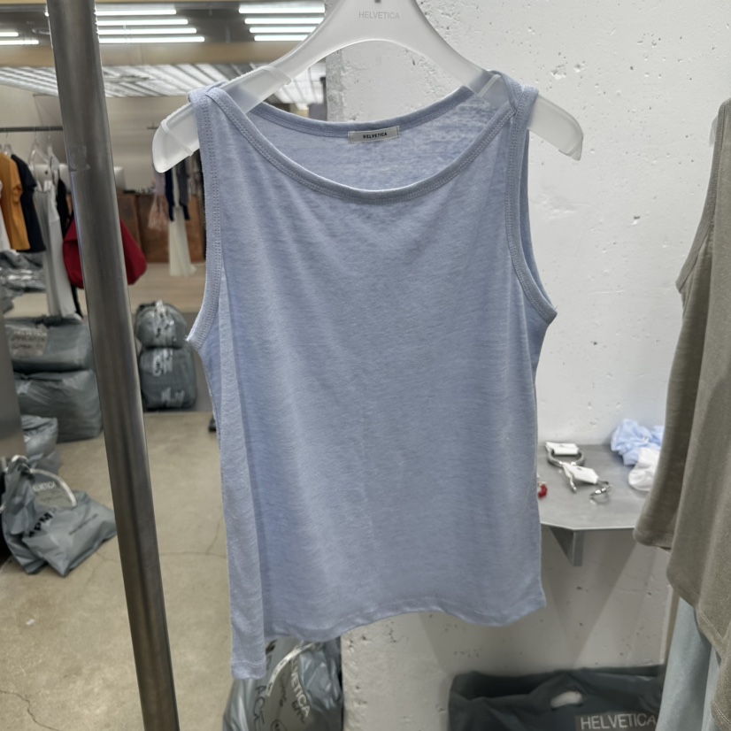 HELVETICA韓國代購女裝新品熱賣推薦休閑吊帶背心亞麻無袖HELVETICA吊帶/背心圖色2