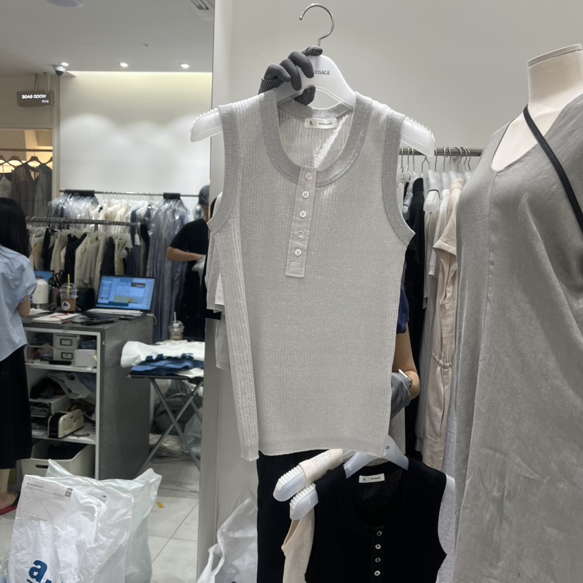 WOOD SAGE韓國直郵實拍女士新品26夏季時尚休閑吊帶背心WOOD SAGE吊帶/背心圖色2