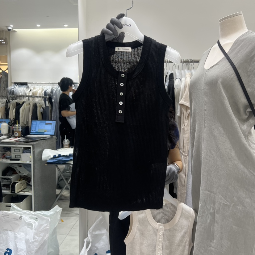 WOOD SAGE韓國直郵實拍女士新品26夏季時尚休閑吊帶背心WOOD SAGE吊帶/背心圖色3