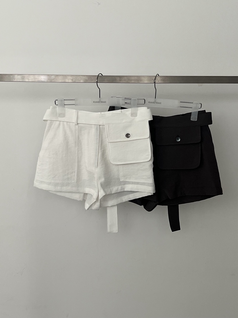 WEARABLE-L韓國直郵實拍女裝新款休閑人氣推薦短褲含腰帶WEARABLE短褲