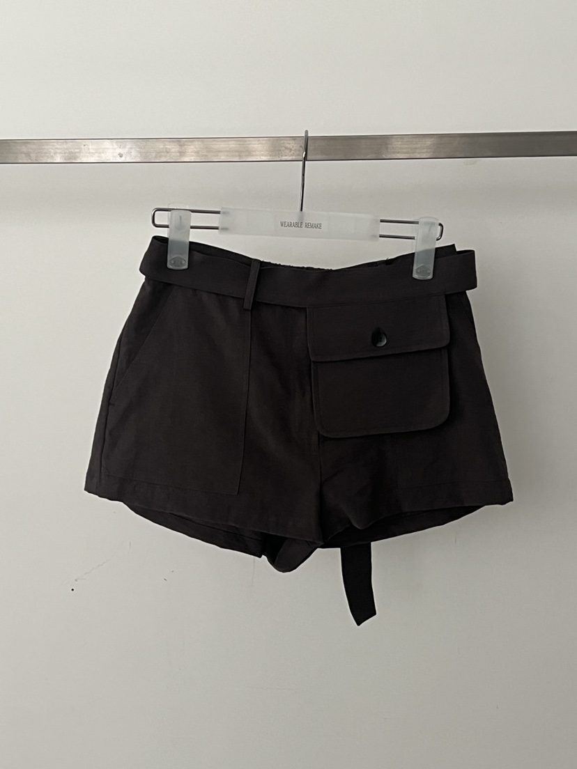 WEARABLE-L韓國直郵實拍女裝新款休閑人氣推薦短褲含腰帶WEARABLE短褲圖色2