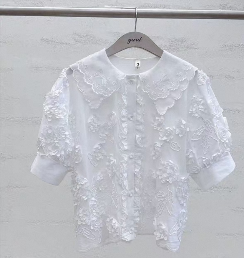 YARD韓國東大門直郵女士新品26夏季推薦休閑時尚襯衫蕾絲衫YARD襯衫/蕾絲衫圖色2