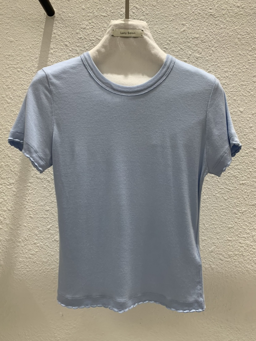 LUCY SALON韓國東大門直郵女士新款熱賣26夏季人氣T恤刺繡LUCY SALONT恤圖色2
