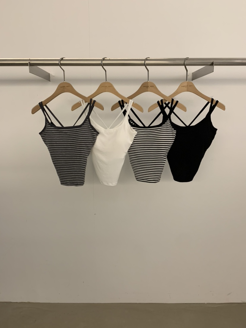 UNDER KEY韓國東大門直郵女士新品26夏季休閑吊帶背心無袖UNDER KEY吊帶/背心