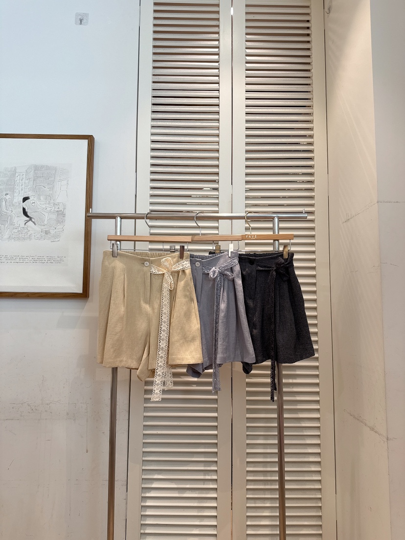 FAVE-L韓國代購女裝新品26夏季人氣熱賣時尚休閑短褲絲帶FAVE-L短褲