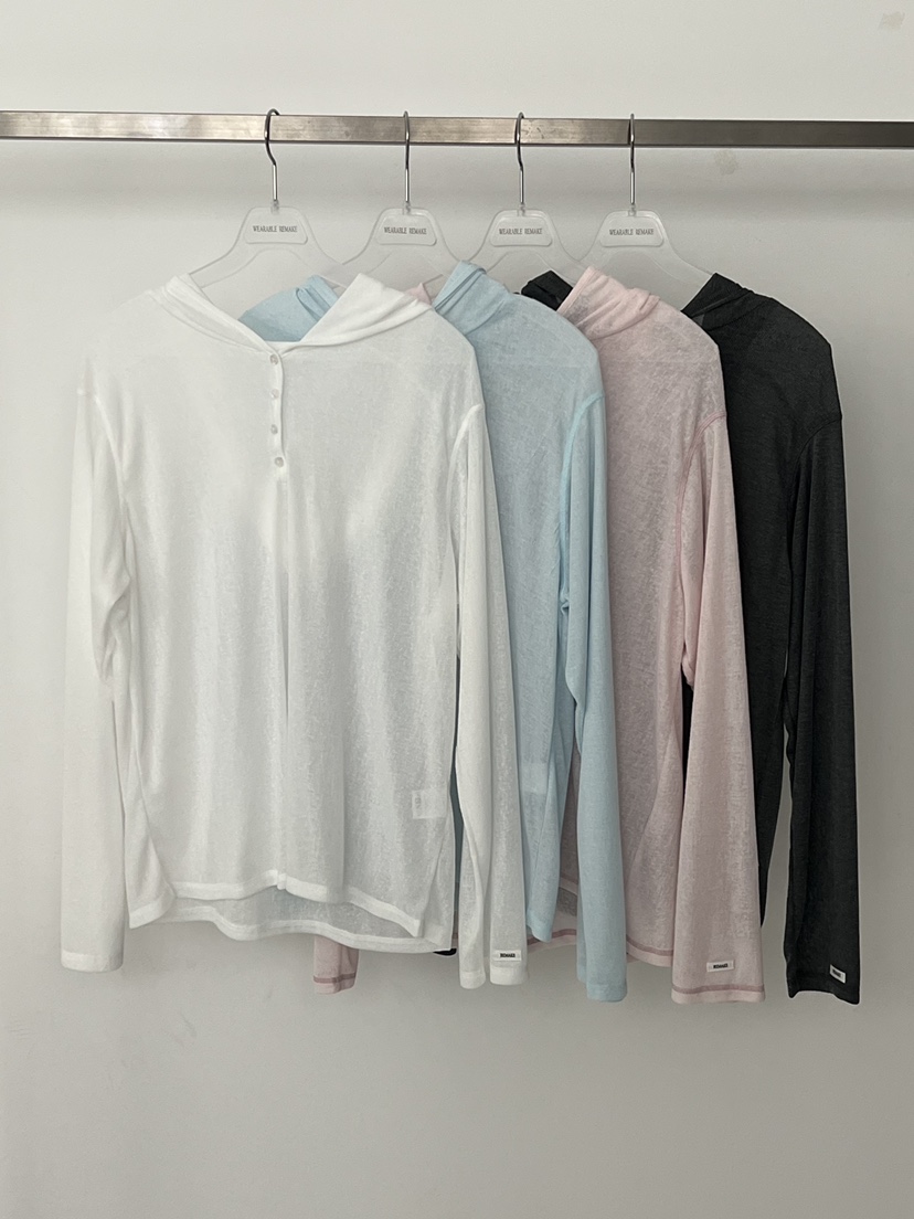 WEARABLE-L韓國直郵女士新款時尚長袖T恤連帽衫修身寬松WEARABLE長袖T恤