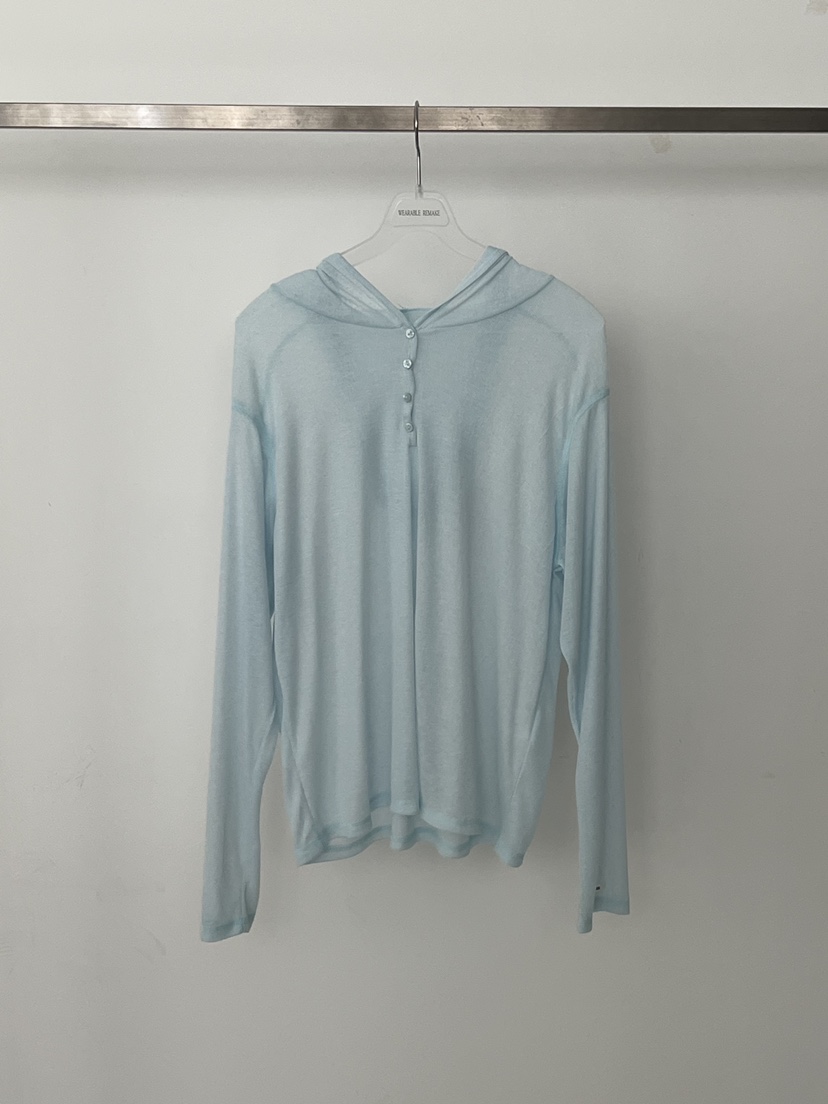 WEARABLE-L韓國直郵女士新款時尚長袖T恤連帽衫修身寬松WEARABLE長袖T恤圖色2
