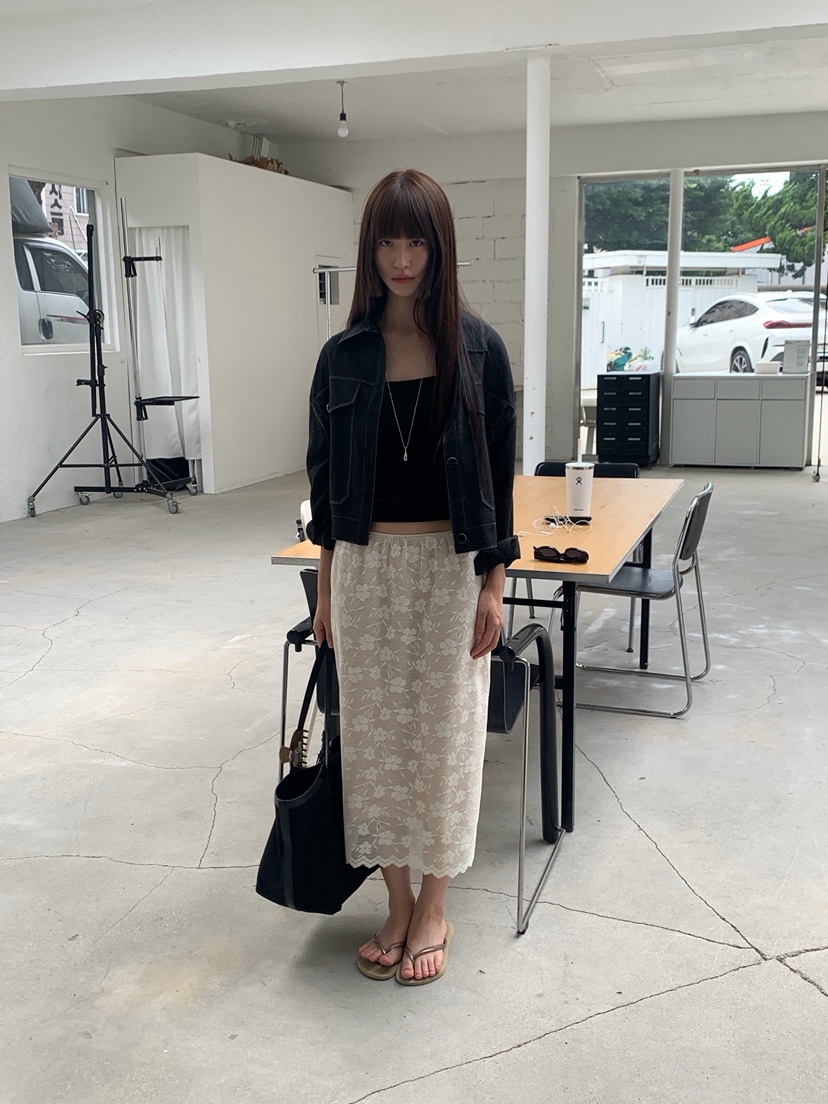 LOGARDEN韓國東大門直郵女裝新款人氣26夏季休閑時尚長裙LO GARDEN長裙