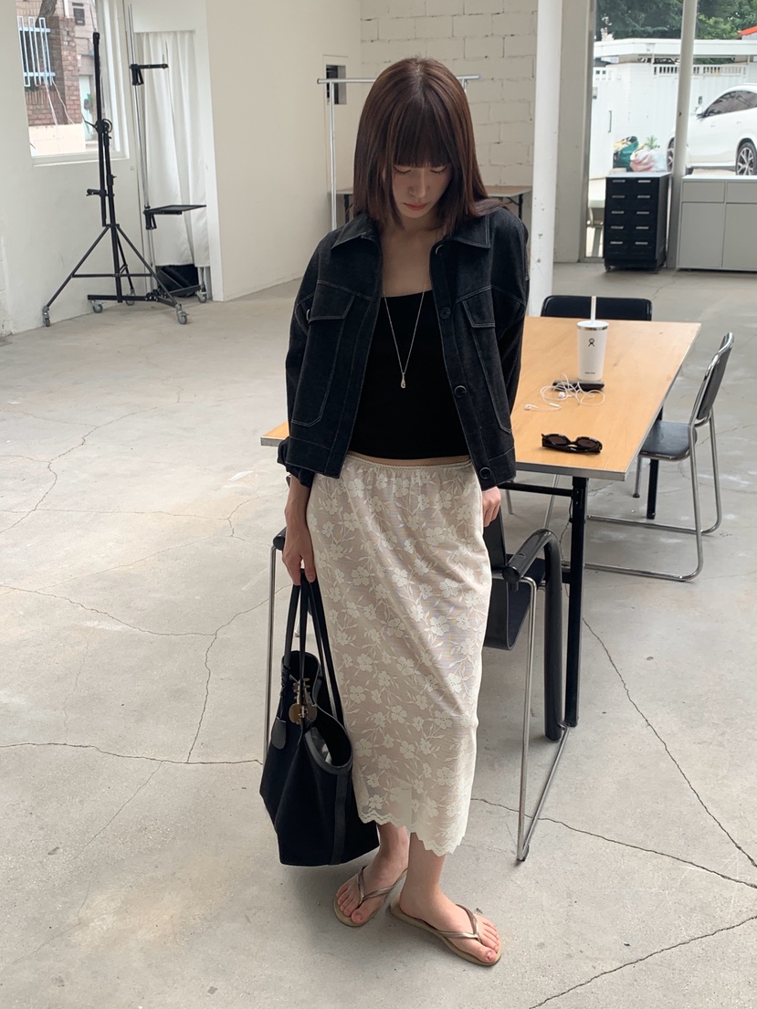 LOGARDEN韓國東大門直郵女裝新款人氣26夏季休閑時尚長裙LO GARDEN長裙