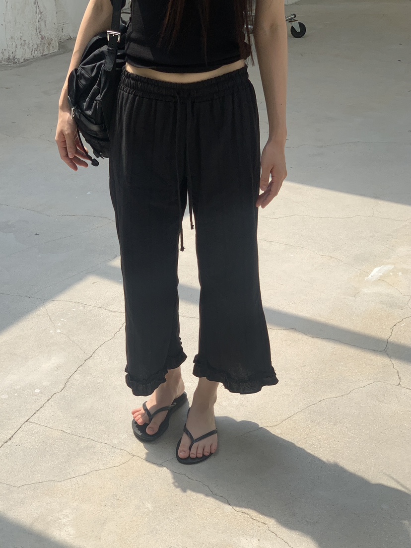 LOGARDEN韓國直郵實拍女裝新款熱賣推薦時尚休閑26夏季休閑褲LO GARDEN休閑褲圖色1