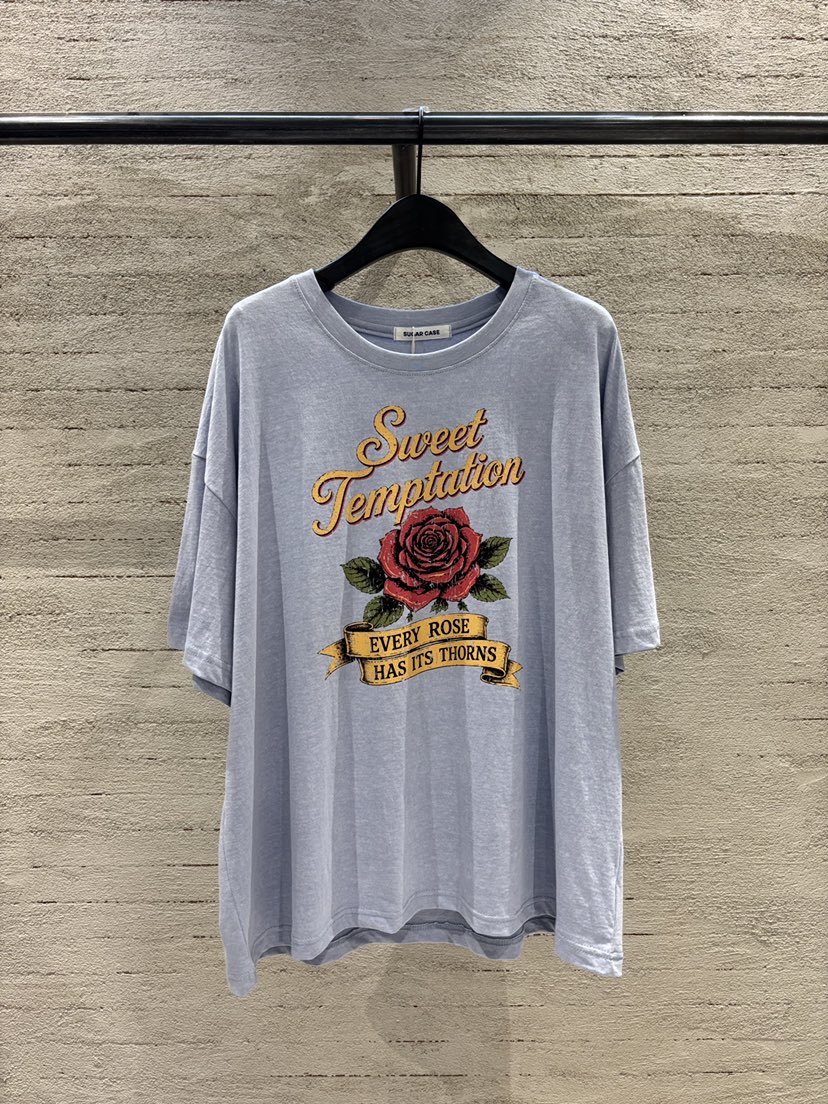 SUGAR CASE韓國東大門直郵女裝新款人氣26夏季休閑推薦T恤SUGAR CASET恤圖色2