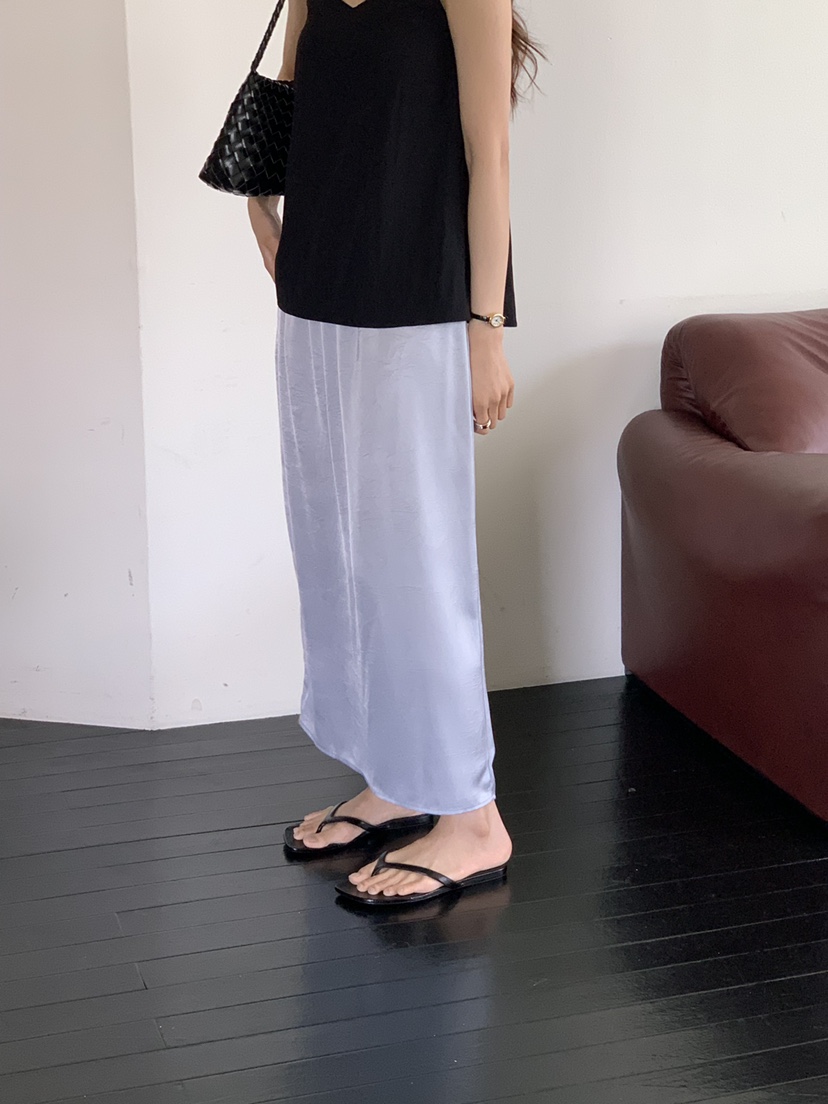 NOTICE韓國東大門代購女士新品人氣推薦休閑26夏季長裙絲質NOTICE長裙