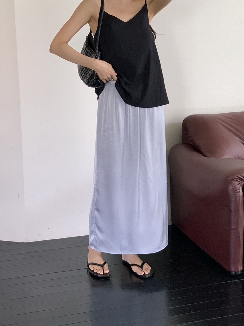 NOTICE韓國東大門代購女士新品人氣推薦休閑26夏季長裙絲質NOTICE長裙