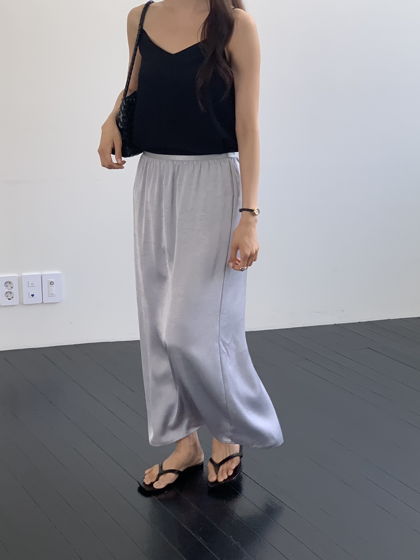 NOTICE韓國東大門代購女士新品人氣推薦休閑26夏季長裙絲質NOTICE長裙