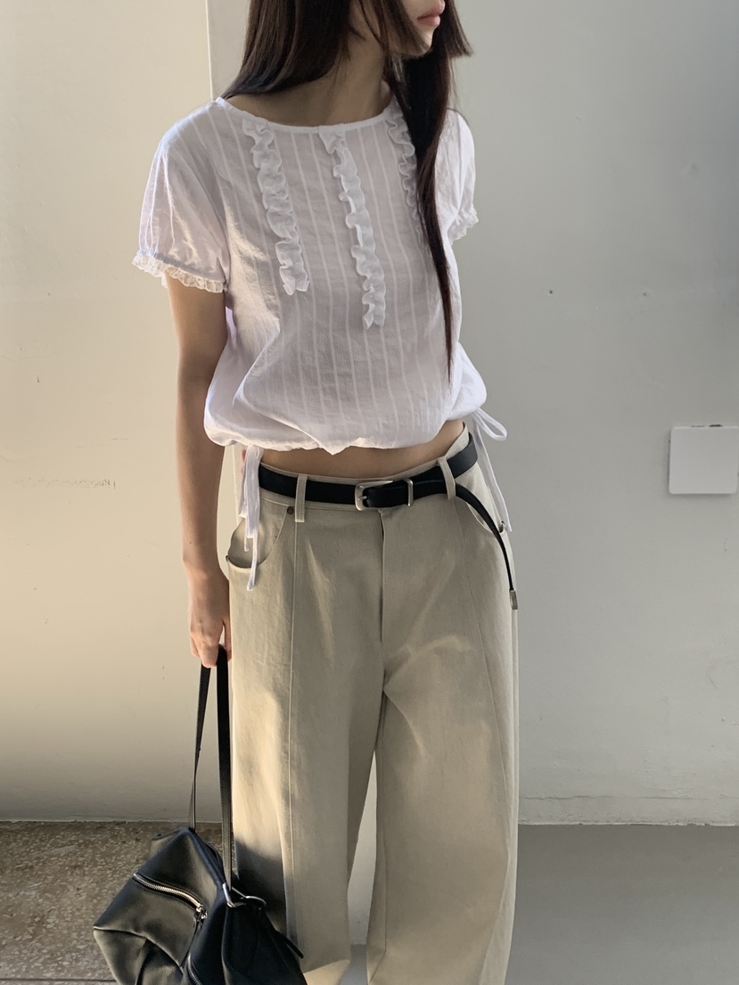 LOGARDEN韓國直郵女裝新款人氣時尚熱賣26夏季襯衫蕾絲衫LO GARDEN襯衫/蕾絲衫